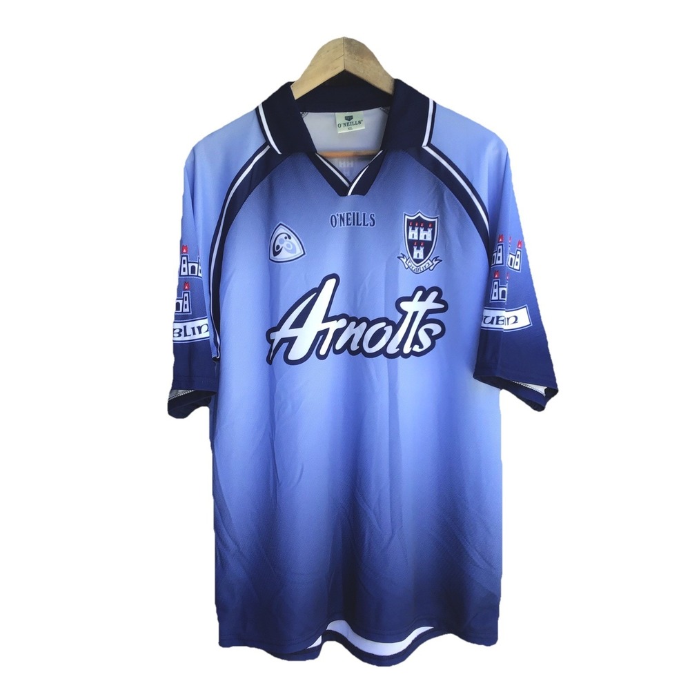 O'Neills Dublin GAA Arnotts Sponsor Gaelic Football Jersey Blue Gradient Size XL